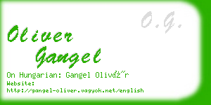 oliver gangel business card